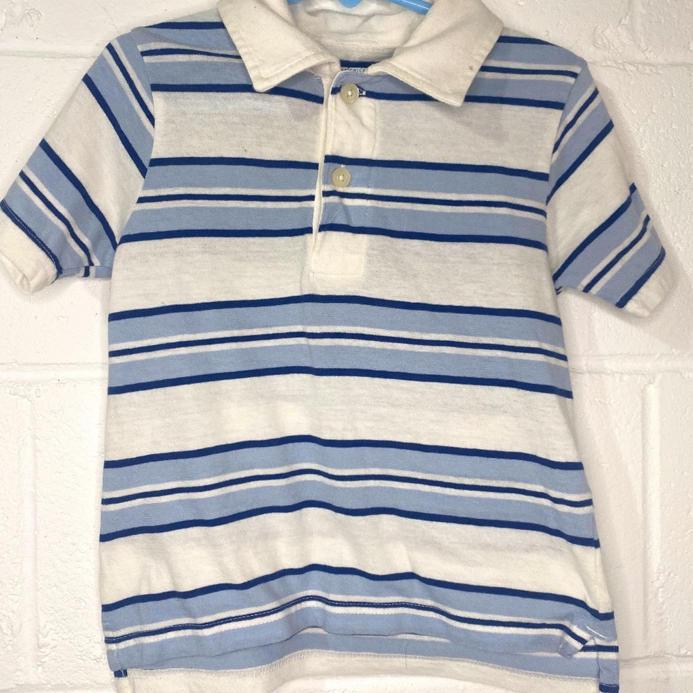 The Children's Place Blue & White Striped Polo Size 3T